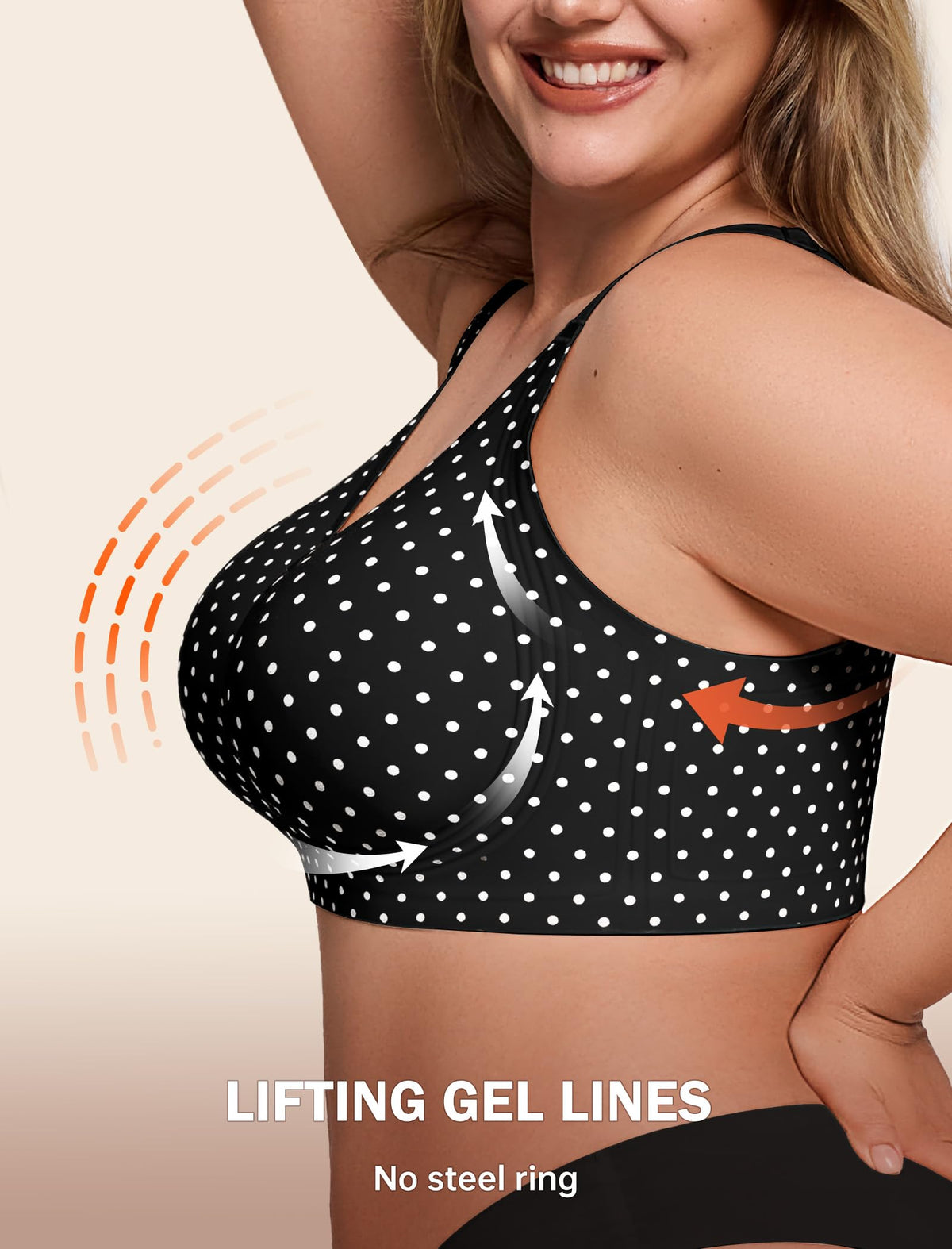 LetsJoli Jelly Bras for Women No Underwire Plus Size Push Up Supportive