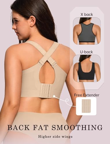 OEAK Womens Wireless Jelly Bras Plus Size Support Push Up Comfortable Bra
