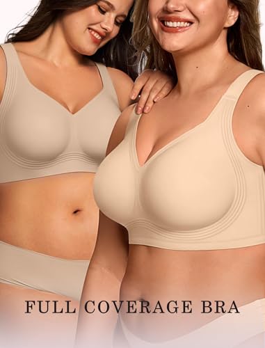 OEAK Womens Wireless Jelly Bras Plus Size Support Push Up Comfortable Bra